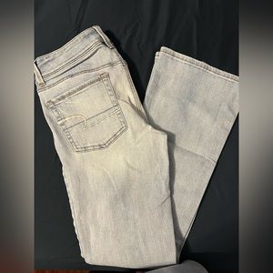 Low rise kick boot American Eagle jeans